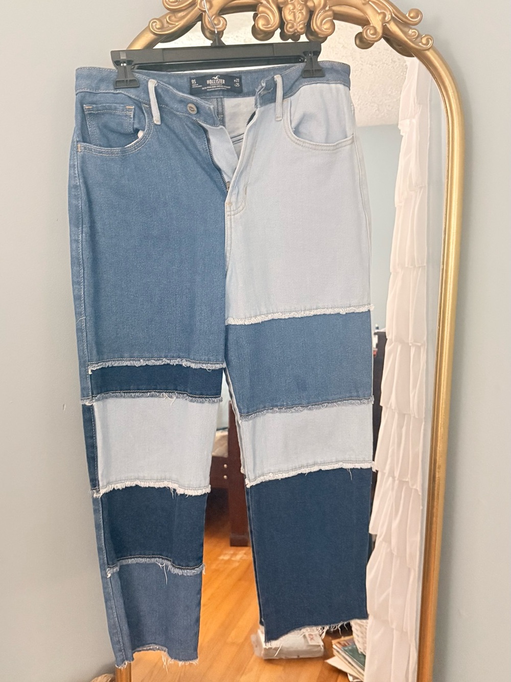 Hollister Two-Tone Light & Dark Blue Denim